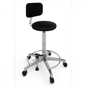 Surgical chair with round seat art 108316. Backrest, hydraulic pump lift system