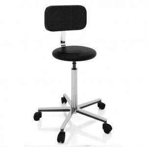 Examination room stool screw elevation art 108321, round seat and backrest