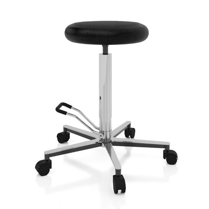 Examination room stool art 108327 with round seat